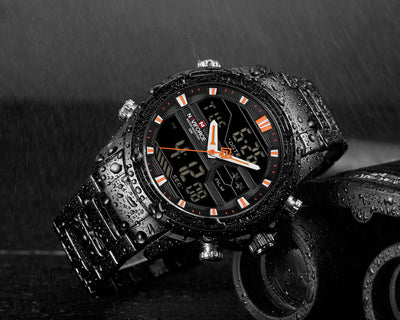 Reloj de Acero Inoxidable con Pantalla Dual y Movimiento de Cuarzo - Image 11