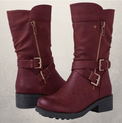 Botas Casuales Cómodas Talla Grande para Mujer con Tacón Bajo - Image 8