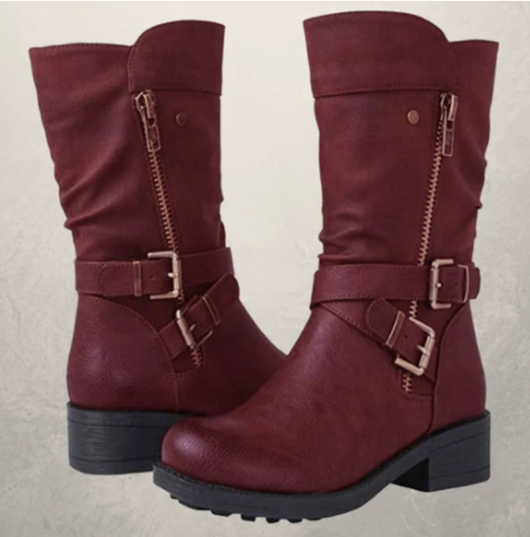 Botas Casuales Cómodas Talla Grande para Mujer con Tacón Bajo - Image 8