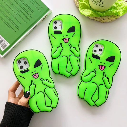 Funda Suave de Dibujos Animados de Alienígena Extraño en 3D