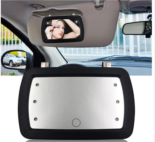 Espejo de Maquillaje para Auto con Luz LED y Control Táctil Universal - Image 9