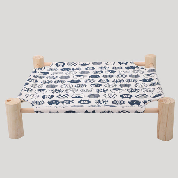 Cama de Madera Maciza para Perros Extraíble y Lavable