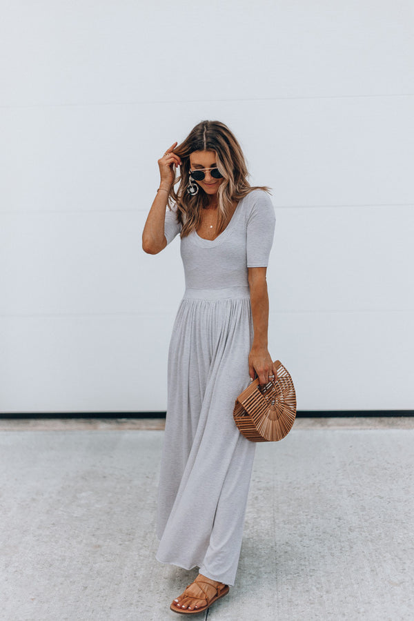 Jumpsuit Suelto de Manga Corta en Colores Lisos para Mujer - Image 3