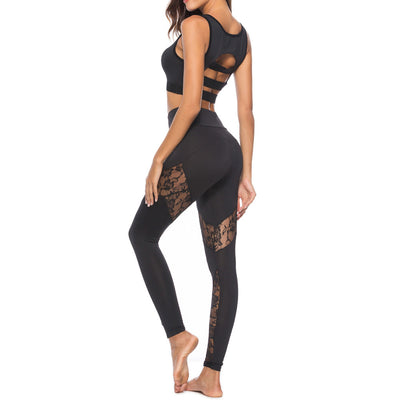 Pantalones de Yoga Deportivos con Encaje Perspectiva - Image 7