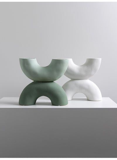Decoración de Cerámica con Diseño X para Mueble TV, Escritorio y Entrada - Estilo Chino Contemporáneo - Image 13