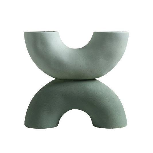 Decoración de Cerámica con Diseño X para Mueble TV, Escritorio y Entrada - Estilo Chino Contemporáneo - Image 2