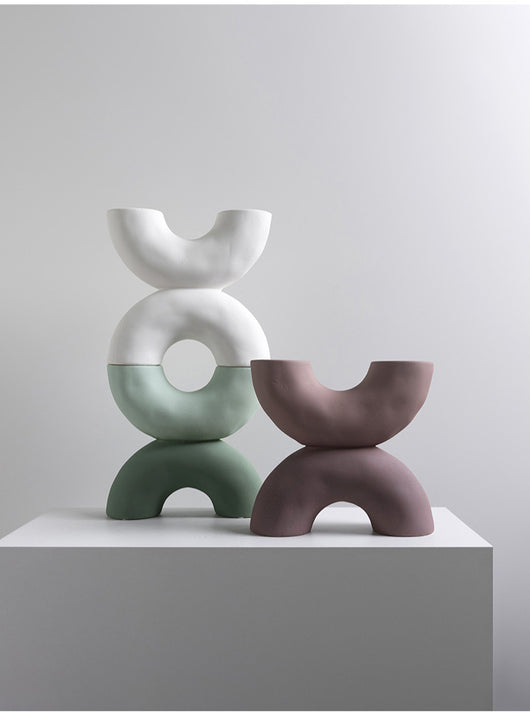 Decoración de Cerámica con Diseño X para Mueble TV, Escritorio y Entrada - Estilo Chino Contemporáneo - Image 5