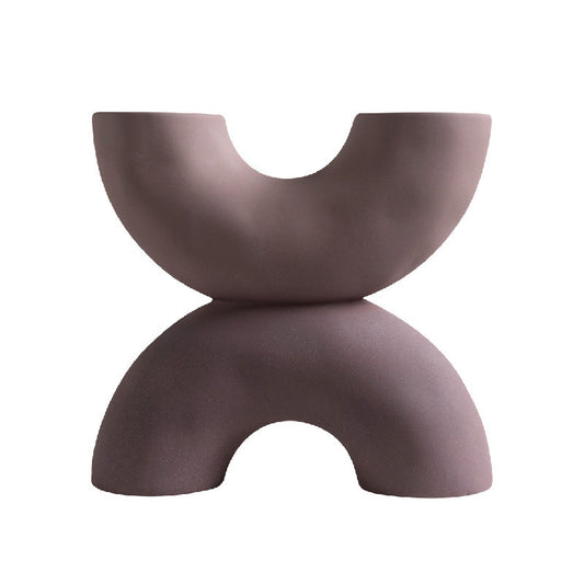 Decoración de Cerámica con Diseño X para Mueble TV, Escritorio y Entrada - Estilo Chino Contemporáneo