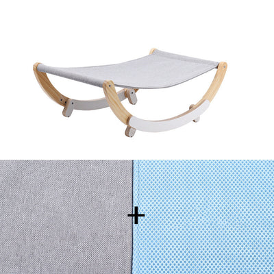 Hamaca Mecedora Dual de Madera Maciza para Gatos - Image 12