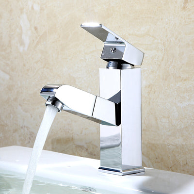 Grifo Extraíble Agua Fría y Caliente para Baño y Cocina con Caño Telescópico Cuadrado - Image 3