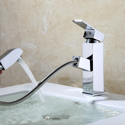 Grifo Extraíble Agua Fría y Caliente para Baño y Cocina con Caño Telescópico Cuadrado - Image 5