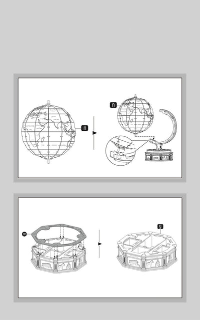 Globo Terráqueo Puzzle 3D Armable a Mano - Image 20