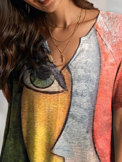 Camiseta Estampada de Manga Corta para Mujer - Diseño Europeo y Americano - Image 9