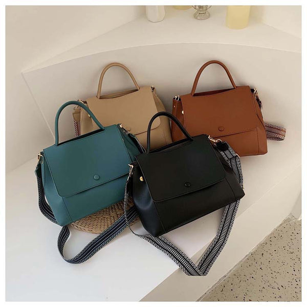 Bolsa Mensajera de Color Sólido - Diseño Simple y Versátil