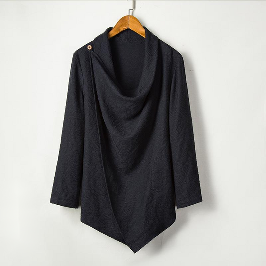 Chaqueta Cortaviento Zen de Algodón y Lino para Hombre - Estilo Minimalista Asiático - Image 2