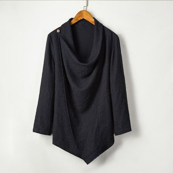 Chaqueta Cortaviento Zen de Algodón y Lino para Hombre - Estilo Minimalista Asiático