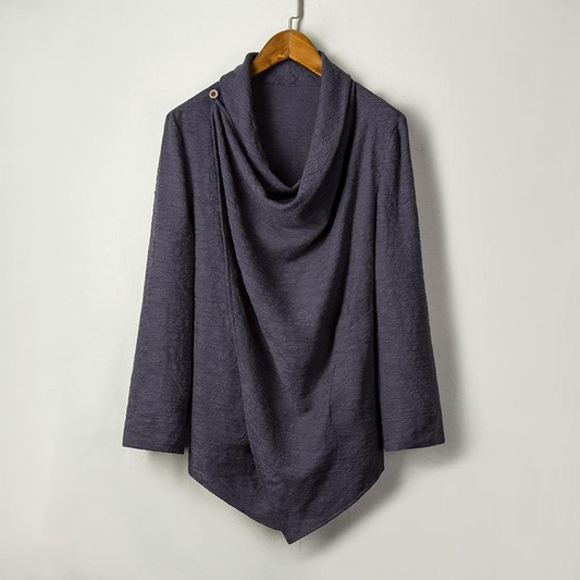 Chaqueta Cortaviento Zen de Algodón y Lino para Hombre - Estilo Minimalista Asiático