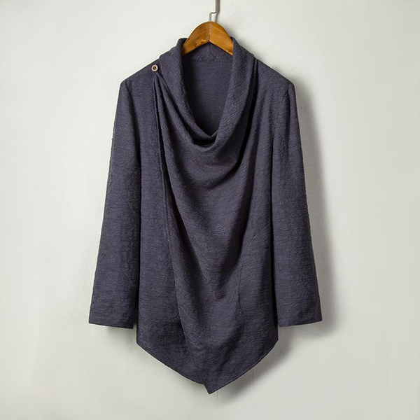 Chaqueta Cortaviento Zen de Algodón y Lino para Hombre - Estilo Minimalista Asiático
