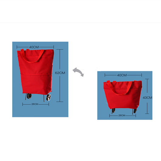 Bolsa de Compras Plegable con Ruedas - Carrito de Viaje Multifuncional - Image 5