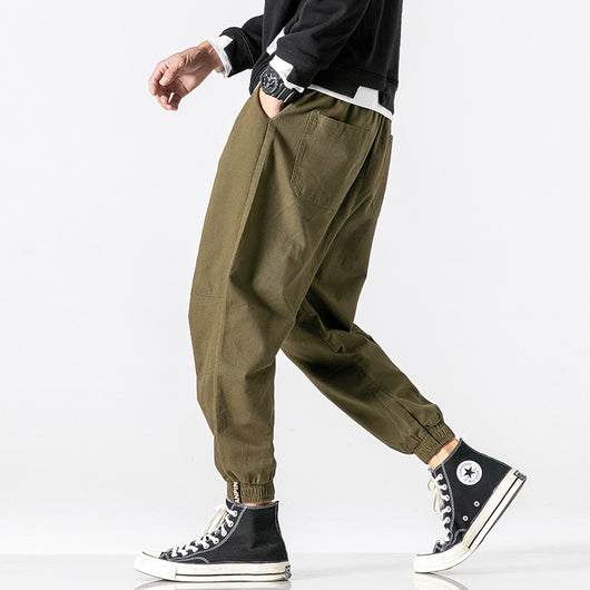 Pantalones Casuales Hombre Primavera Estilo Hong Kong - Corte Clásico Sólido - Image 13