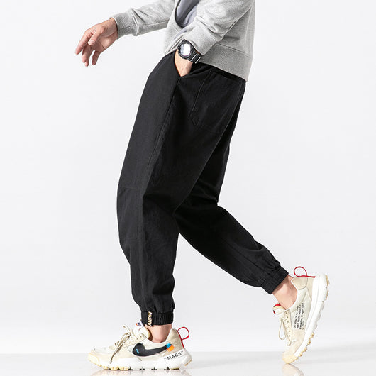 Pantalones Casuales Hombre Primavera Estilo Hong Kong - Corte Clásico Sólido - Image 2
