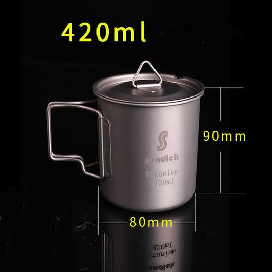 Vaso Térmico de Titanio Portátil para Café y Bebidas