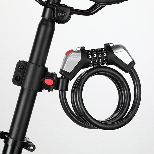 Candado de Bicicleta con Código 4 Dígitos, Núcleo de Aleación Ligera y Luz LED