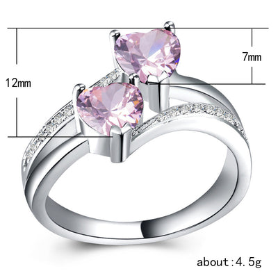 Anillos de Cobre Chapados en Platino con Circonitas Brillantes - Image 5