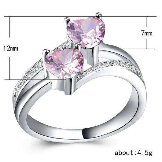 Anillos de Cobre Chapados en Platino con Circonitas Brillantes - Image 2