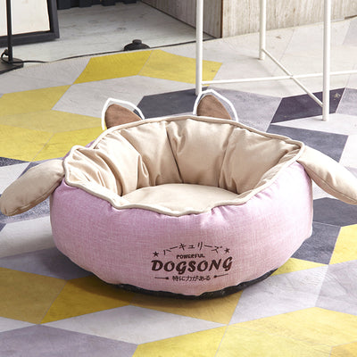 Cama Cueva para Mascotas con Lana de Cordero Removible y Lavable - Image 3