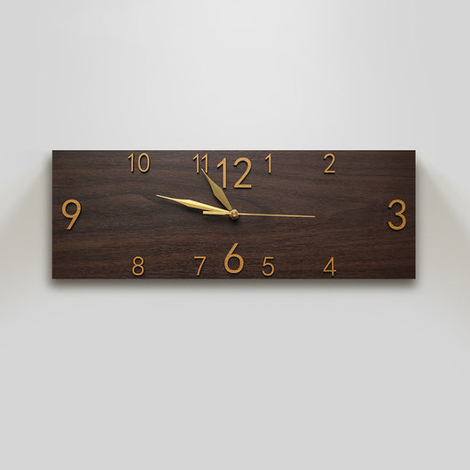 Reloj de Pared Rectangular de Madera Retro - Diseño Art Decó Silencioso - Image 6