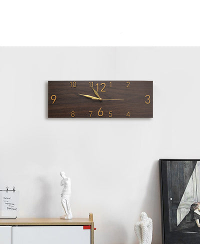 Reloj de Pared Rectangular de Madera Retro - Diseño Art Decó Silencioso - Image 15