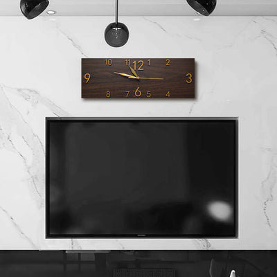 Reloj de Pared Rectangular de Madera Retro - Diseño Art Decó Silencioso - Image 11