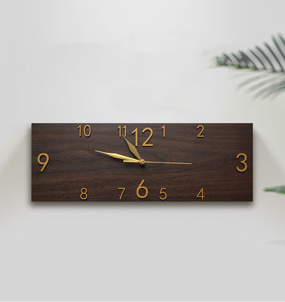 Reloj de Pared Rectangular de Madera Retro - Diseño Art Decó Silencioso - Image 12