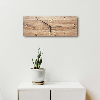 Reloj de Pared Rectangular de Madera Retro - Diseño Art Decó Silencioso - Image 14
