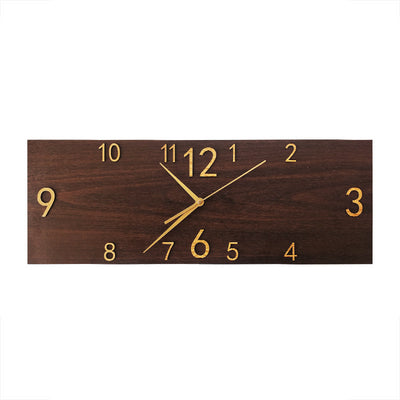 Reloj de Pared Rectangular de Madera Retro - Diseño Art Decó Silencioso - Image 4