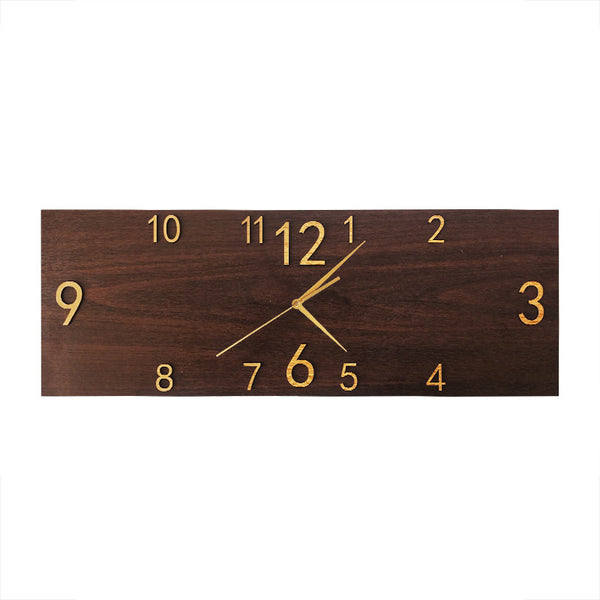Reloj de Pared Rectangular de Madera Retro - Diseño Art Decó Silencioso