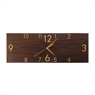 Reloj de Pared Rectangular de Madera Retro - Diseño Art Decó Silencioso - Image 2