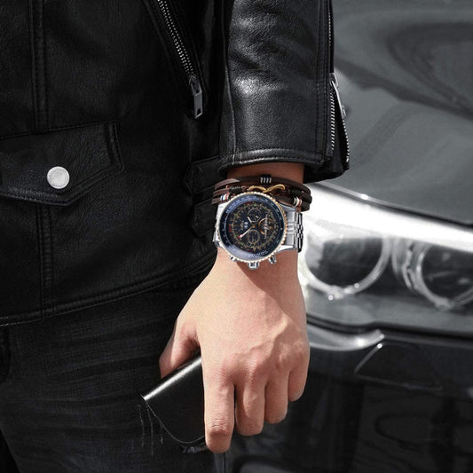 Reloj Mecánico Tourbillon Hueco de Diseño Casual con Esfera Grande