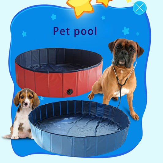 Piscina Portátil Plegable para Mascotas - Bañera para Perros y Gatos