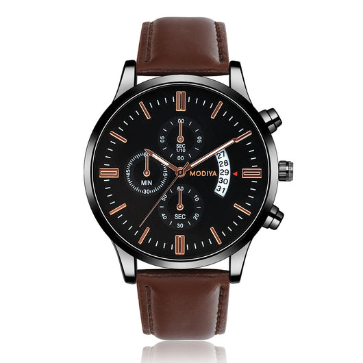 Reloj Calendario Hombre Tres Ojos Seis Agujas - Diseño Minimalista - Image 6