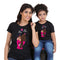 Playera Corta Madre e Hija con Estampado Cartoon - Conjunto Familiar