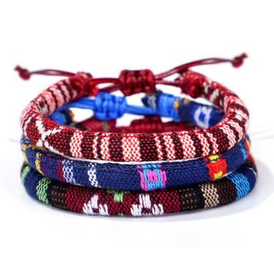 Pulsera Étnica Tejida a Mano con Cuerda de Algodón Multicolor - Image 8