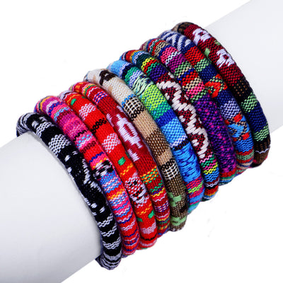 Pulsera Étnica Tejida a Mano con Cuerda de Algodón Multicolor - Image 10