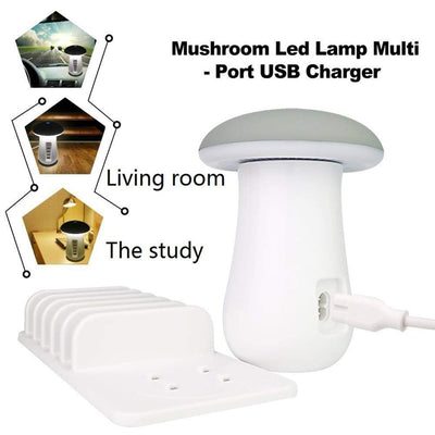Lámpara Hongo LED 2 en 1 con Cargador USB y Soporte para Dispositivos - Image 7