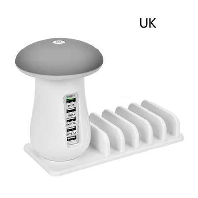 Lámpara Hongo LED 2 en 1 con Cargador USB y Soporte para Dispositivos - Image 11