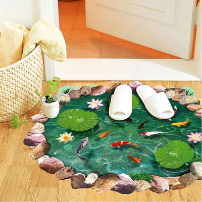 Vinilo Decorativo Estanque de Loto Iluminado por la Luna para Baño - Image 12