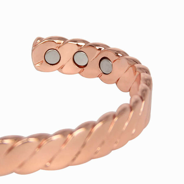 Brazalete Magnético de Cobre Rojo Abierto