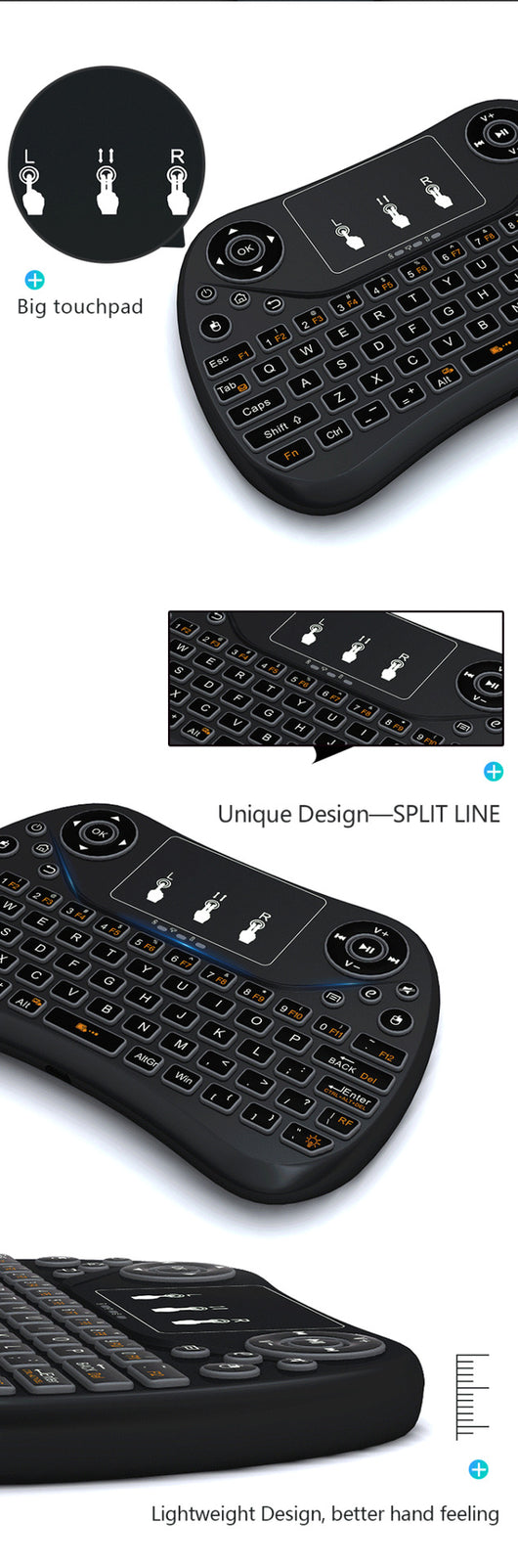 Teclado Táctil Compacto con Retroiluminación RGB de 7 Colores - Image 10