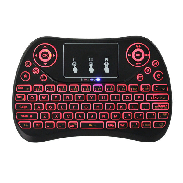 Teclado Táctil Compacto con Retroiluminación RGB de 7 Colores